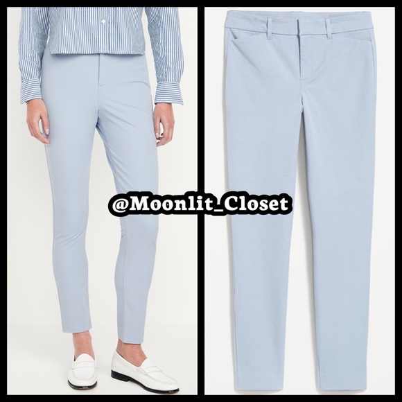 Old Navy High-Waisted Pixie Skinny Ankle Pants Plus Size 22 Light Blue - Picture 2 of 2